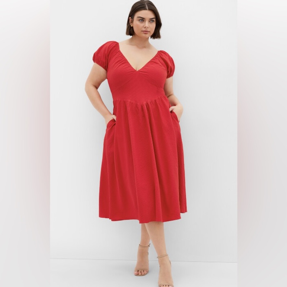 City  Chic Shelby midi Red Women's Dress size 18W